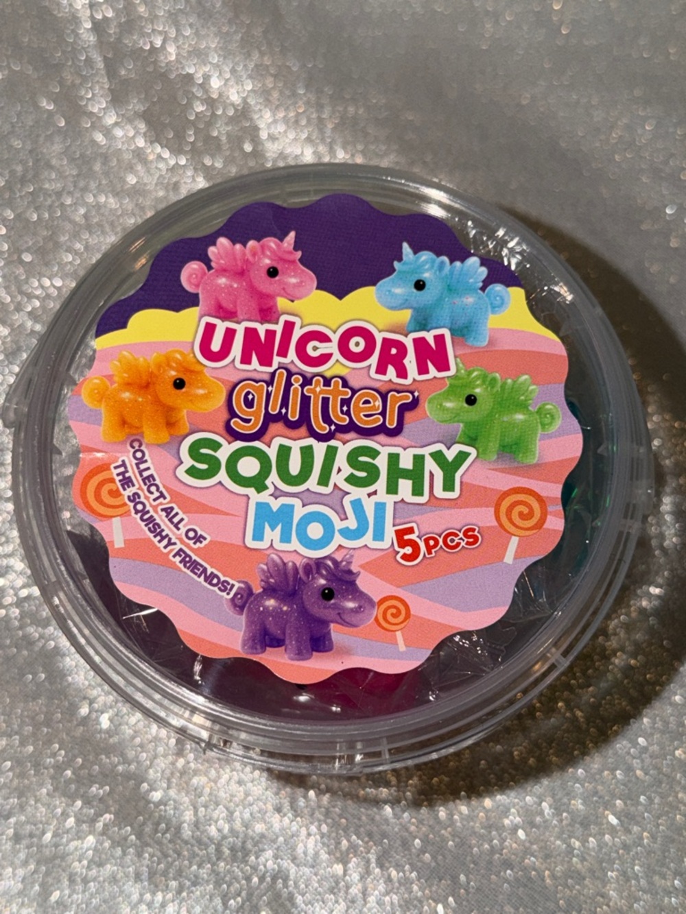 Three (3) Unicorn Squishy Buckets With 5 Mini Squishies In Each Bucket - Picture 2 of 3